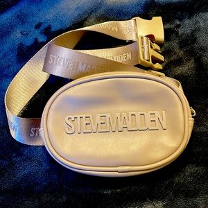 Steve Madden Logo Belt Bag Tan